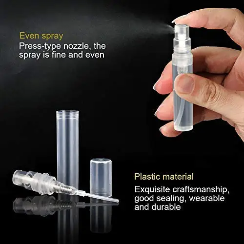 20 Pack 3ml/2ml Mini Clear Plastic Spray Bottle Empty Cute Perfume Atomizer for Cleaning, Travel, Essential Oils, Perfume images - 6