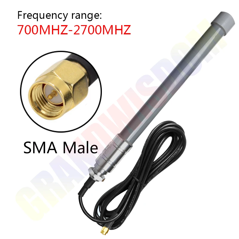 Gsm базовая станция стекловолоконная всенаправленная антенна sma male 700-2700 МГц FRP 4G WiFi