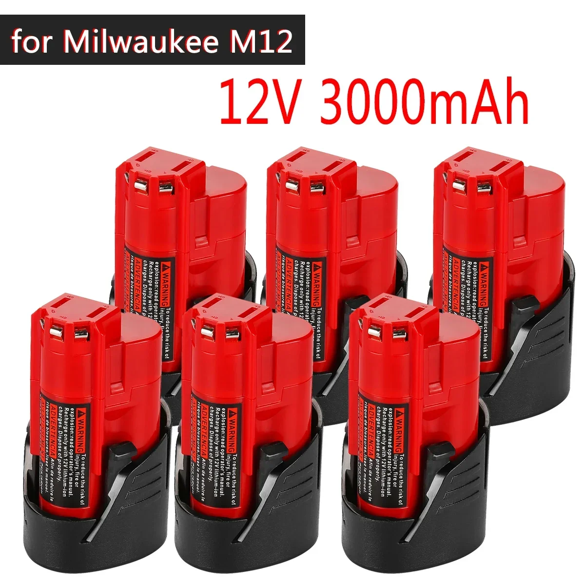 Аккумулятор Milwaukee 3 Ач для 12 В совместим с аккумуляторами M12 XC 48-11-2410 48-11-2420