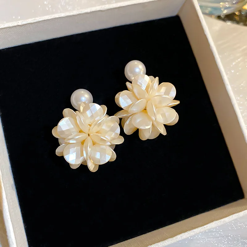 Корейские модные висячие серьги с имитацией жемчуга и шариком для женщин