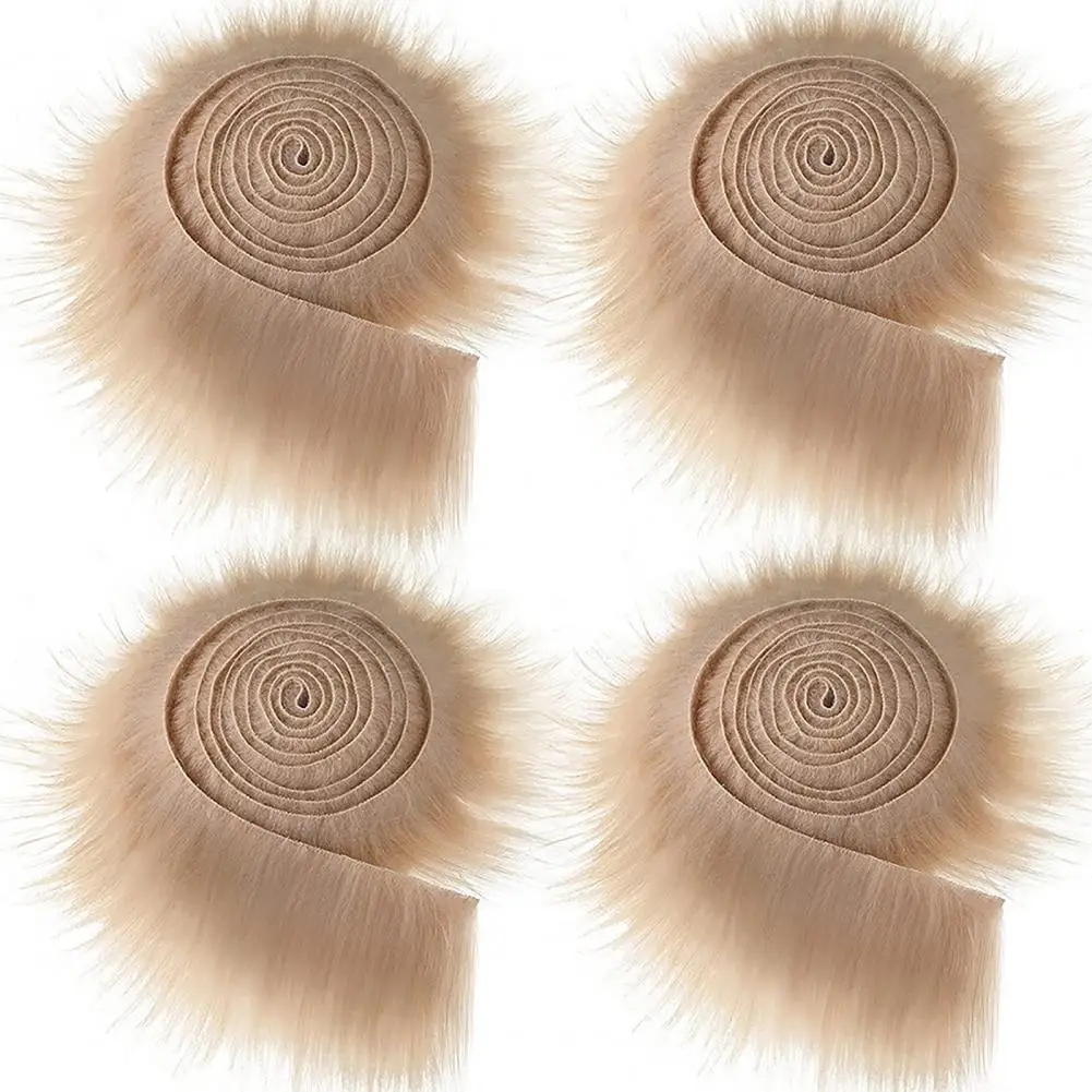 

1 Roll Durable Plush Ribbon Easy to Cut Faux Fur Tapes Durable Faux Fur Fluffy Trim Trimming Garment Materials Handmade