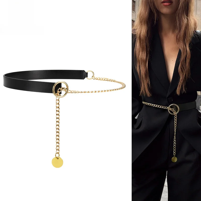 Винтажный Модный ремешок на цепочке аксессуары юбка из искусственного меха в