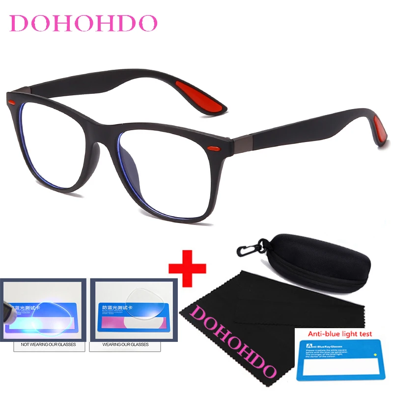 

Очки DOHOHDO с защитой от синего света для женщин и мужчин, новые модные компьютерные очки с прозрачными линзами в оправе, классические квадрат...