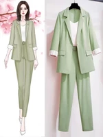 2022 spring and autumn new clothes suspender suit pants three womens casual jacket pants korean fashion elegant suit clothing