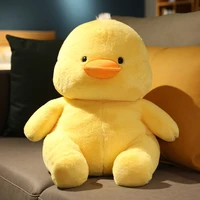 creative little yellow duckle plush toy cute duck fluffy doll pillow boy girl birthday gift room decoration stuffed animals