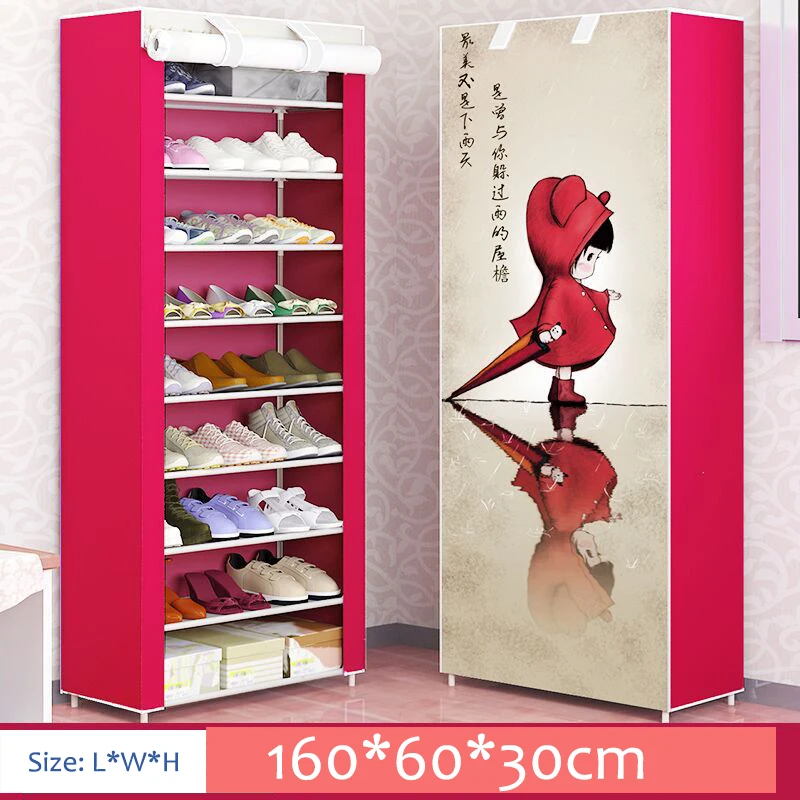 Многослойная Простая Стойка для обуви утолщенная стальная трубка нетканый