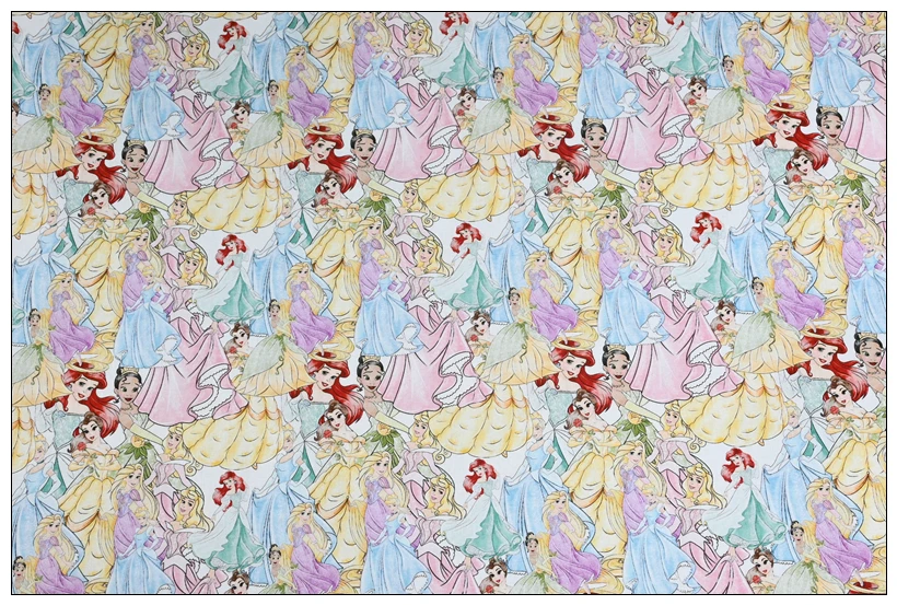 Ширина 110 см персонажи Диснея принцесса Ститч Звездные войны хлопковая ткань для