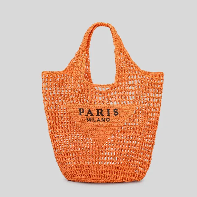 Luxury Design Handbag Designer Brands Beach Tote Summer Shoulder Shopping Basket Large Capacity Beach Bag Fashion Paper Woven