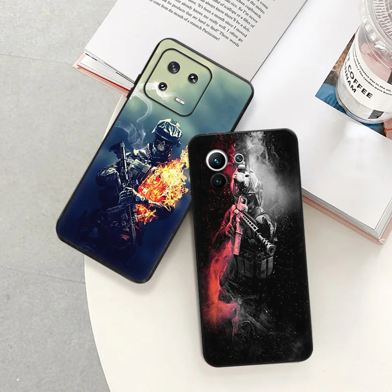 Матовые чехлы для телефонов Redmi 12 12c 13c Note12 Note13 Pro армейский солдат Xiaomi 13 Lite 12x12t 12s 4G
