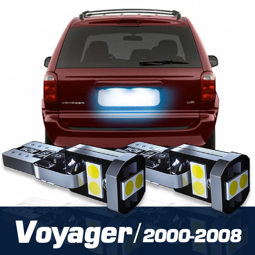 

2pcs LED License Plate Light Canbus Accessories For Chrysler Voyager 2000 2001 2002 2003 2004 2005 2006 2007 2008