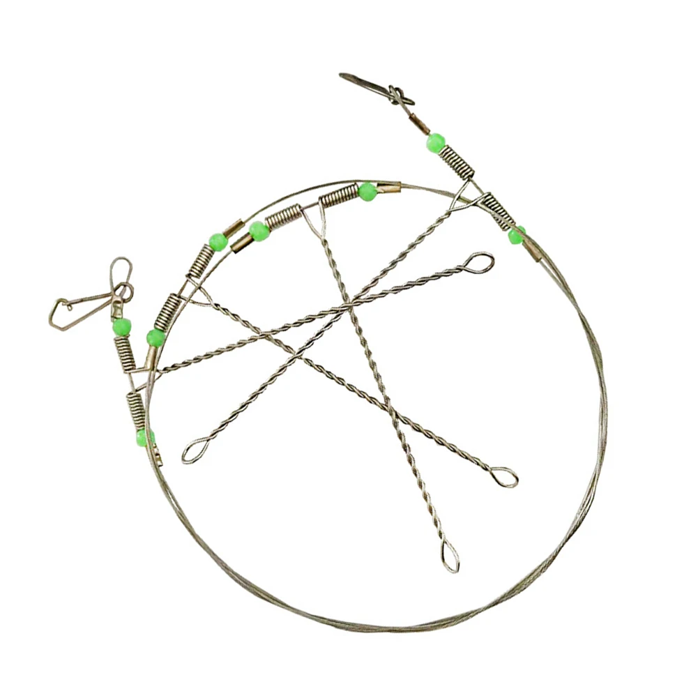 

5Pcs 54cm 64cm 70cm Trace Wire Leaders Stainless Steel Fishing Line Leaders With Snap & Swivels Pesca Fishing Tackle Accessories