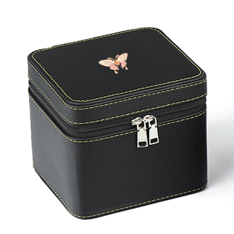 New Jewelry Case Boxes Leather Jewelry Organizer Display Travel Girls Women Storage Jewelry Box Ring Earring Holder Gifts
