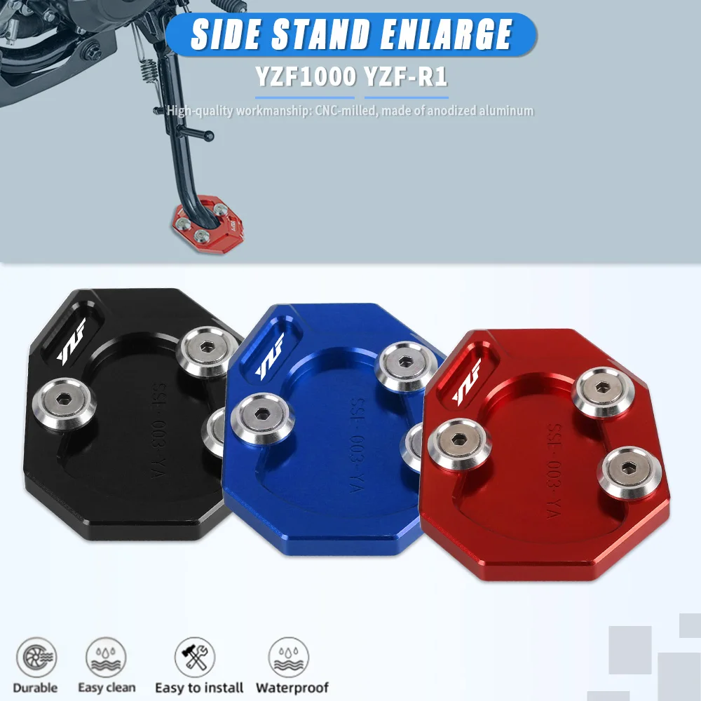 

Motorcycle Kickstand Sidestand Side Stand Enlarger Plate Pad FOR YAMAHA YZF-R1 YZF1000 YZF R1 1000 2009-2015 2010 2011 2012 2013