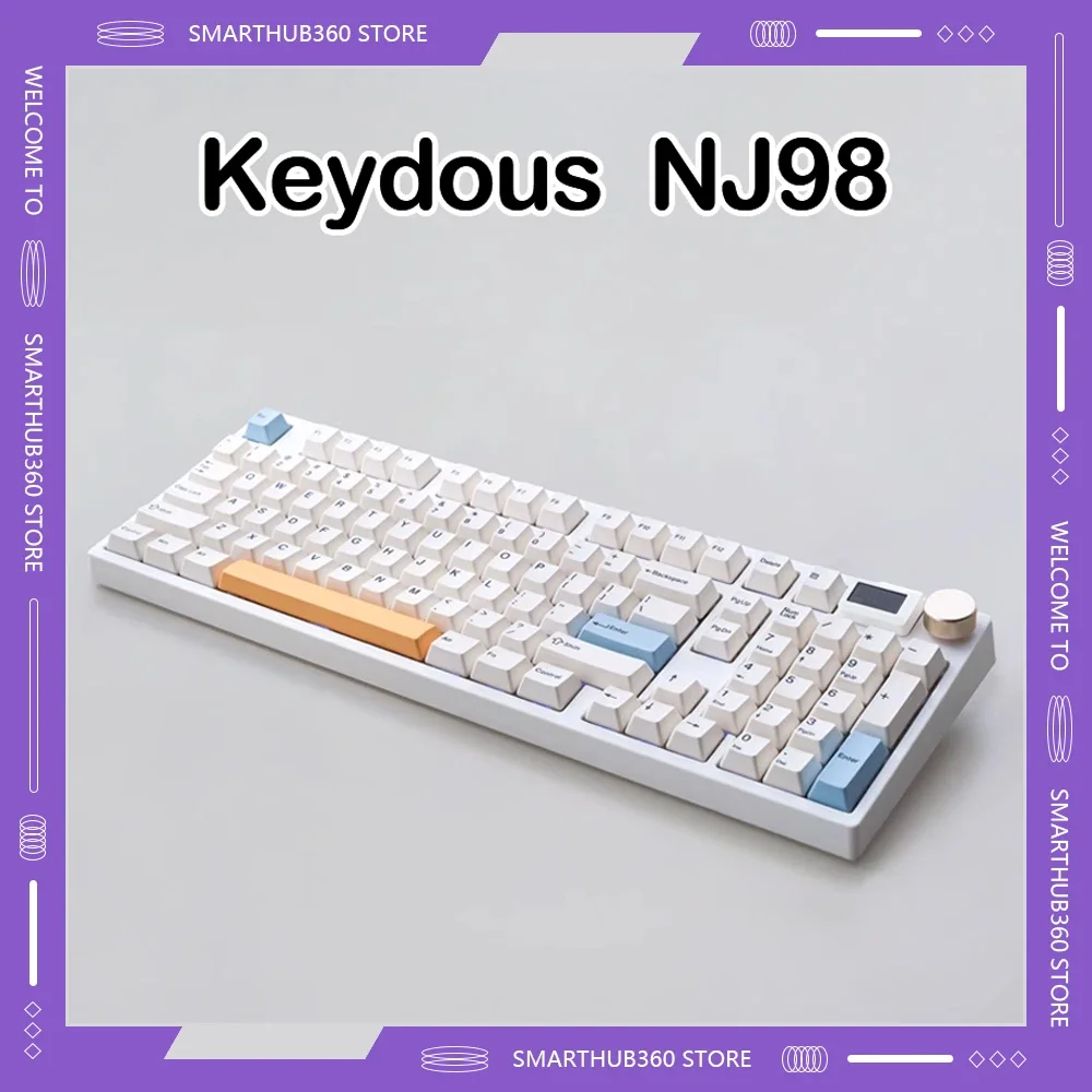 Механическая клавиатура Keydous NJ98 беспроводная Bluetooth 2 4G RGB-подсветка три режима