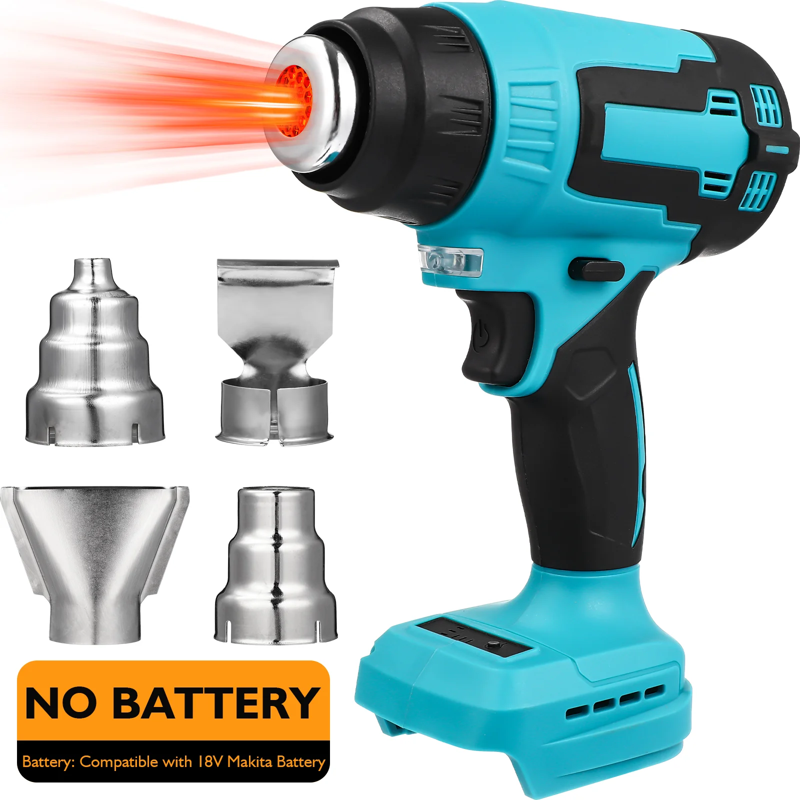 

Portable Heaters Hot Air Blower Tool Car Heating Stainless Steel Nozzles Electric