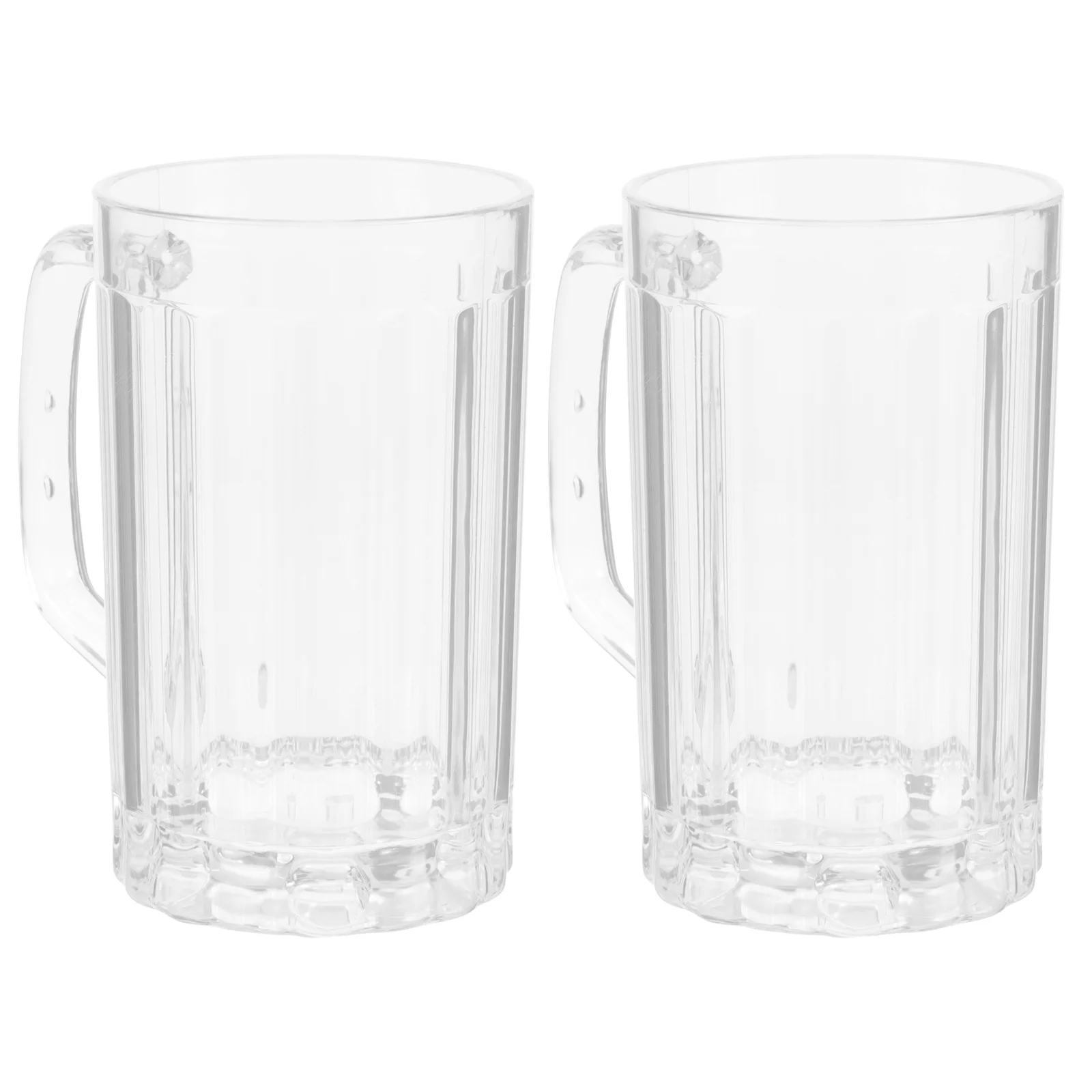

2 Pcs Mason Household Beer Mug Plastic Glasses Disposable Tumbler Water Cups
