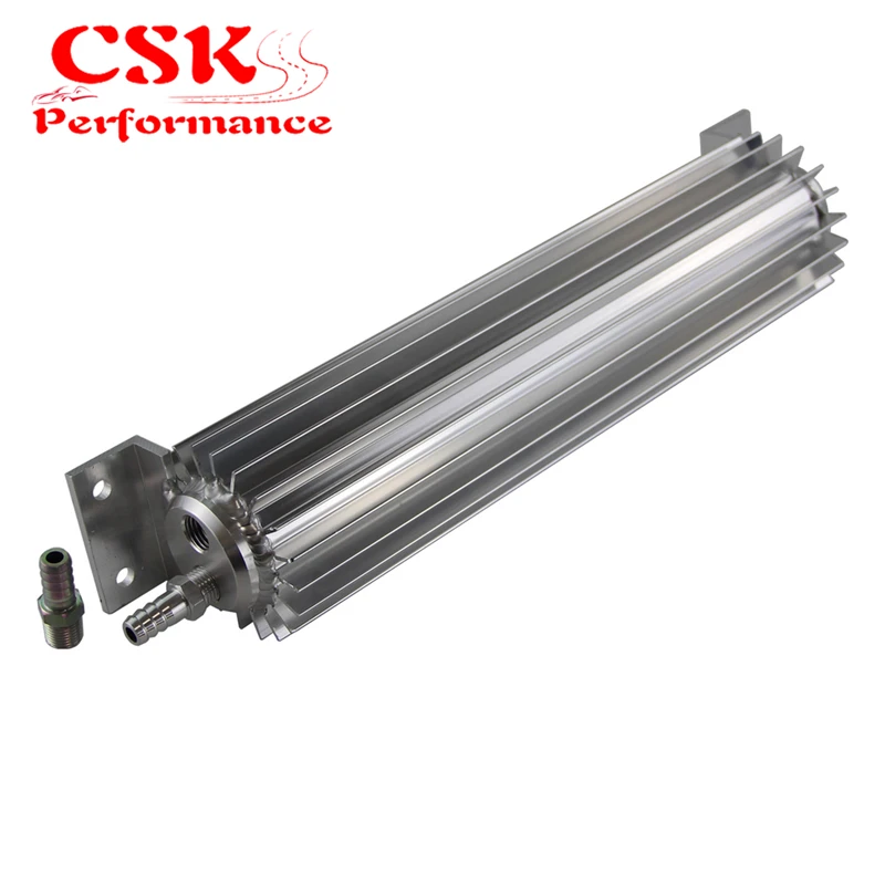 

Universal 12'' Aluminum Dual Pass Finned Transmission Oil Cooler W/Fittings