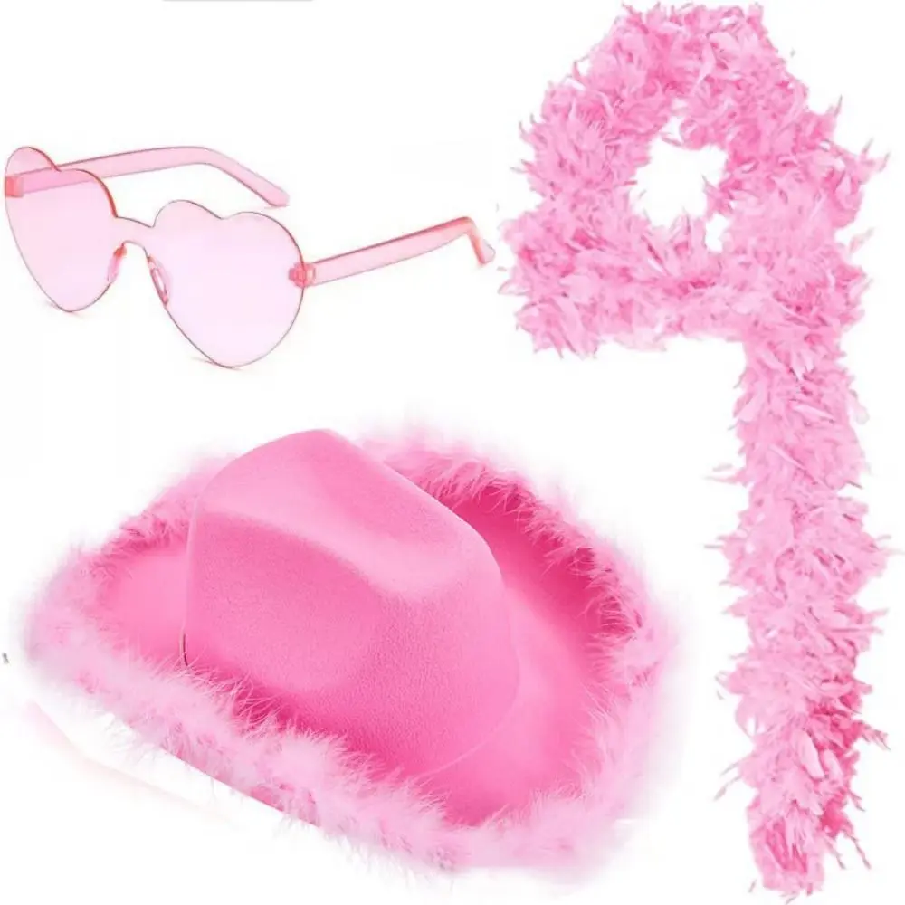 

Supplies Party Decoration Ribbon Craft Fluffy Feather Boa Cowboy Hat Heart-Shaped Sunglasses Fancy Dress Costume