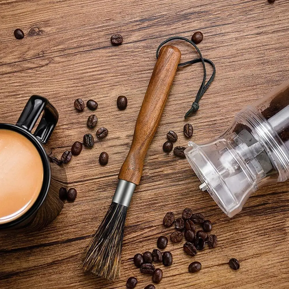

Кофемолка D5j2, чистящая щетка с натуральной щетиной, ремешок для кофемашины, для бариста, дома, кухни