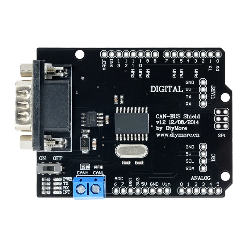 MCP2515 Can Bus Shield Board SPI интерфейсный разъем модуль контроллера расширения DC 5 В-12 В для