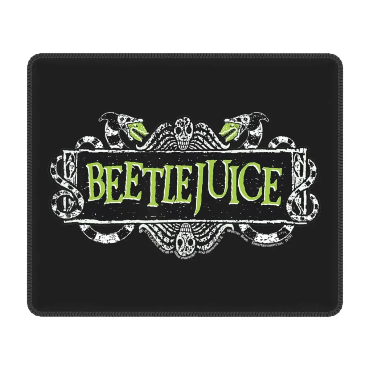 

Beetlejuice Green Sign Logo Mouse Pad Custom Rubber Base Gamer Mousepad Accessories Tim Burton Movie Halloween Office Laptop Mat