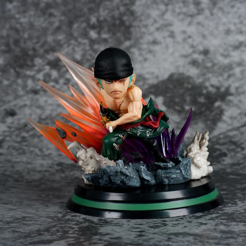 

New Pirate King Gk Three Blade Flow Q Version Lion Elegy Sauron Mini Battle Edition Sauron Anime Handmade Decoration Doll Toys