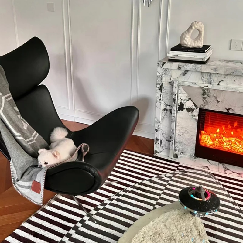 Итальянский стиль Современная Минималистичная спальня вращающийся черный чехол