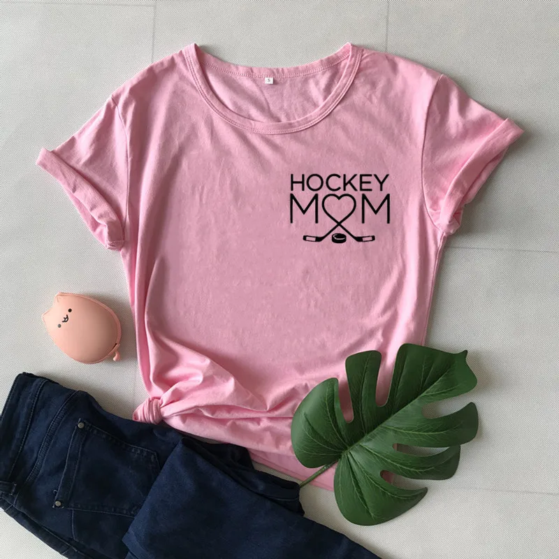 Хоккейная рубашка для мам подарок на день матери рубашки из 100% хлопка с круглым