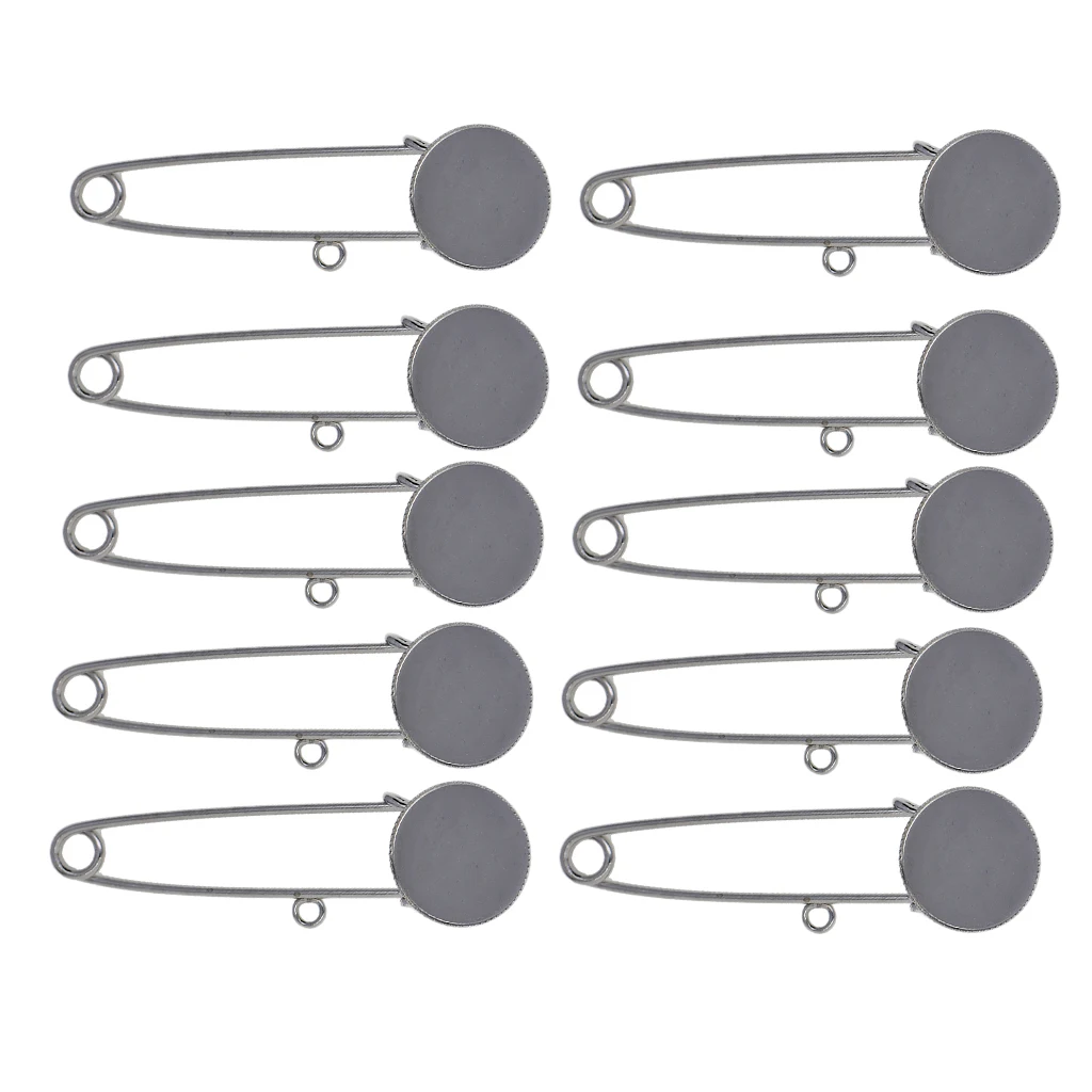

10 Pieces Bronze Brooch Base Findings s Connectors for Jewelry Making