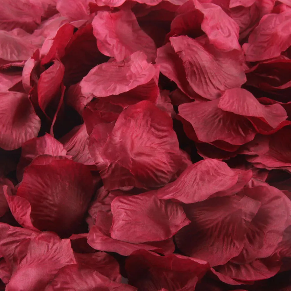 

Шелковые Розы 1000 шт. бордовые искусственные лепестки декор для вечерние цветы сувениры Свадебный домашний декор