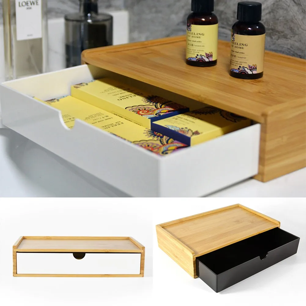 

Storage Drawers For Bamboo Hotel Toiletries Storage Organizer Pull-out Hotel Guest Room Tooth Set Storage Box For Bath