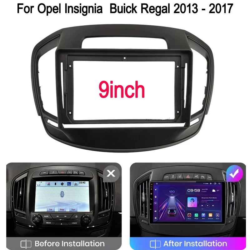 

9-дюймовый автомобильный радиоприемник, пластиковая панель Fascia ДЛЯ Buick Regal Opel Insignia 2008-2013, установочный комплект для крепления приборной панели, DVD, GPS-навигация