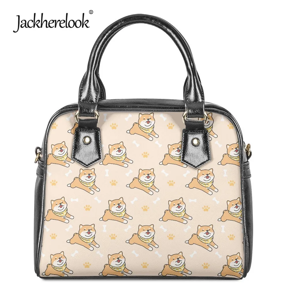 

Jackherelook Cute Dog Animal Design Women Handbag Female PU Leather Shoulder Bag Luxury Crossbody Bags for Girl Purse for Lady