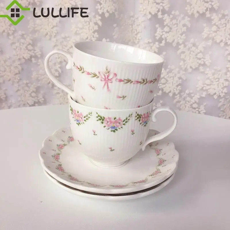 Тарелки из костяного фарфора тарелка с бантом в виде Розы миска для супа чашка