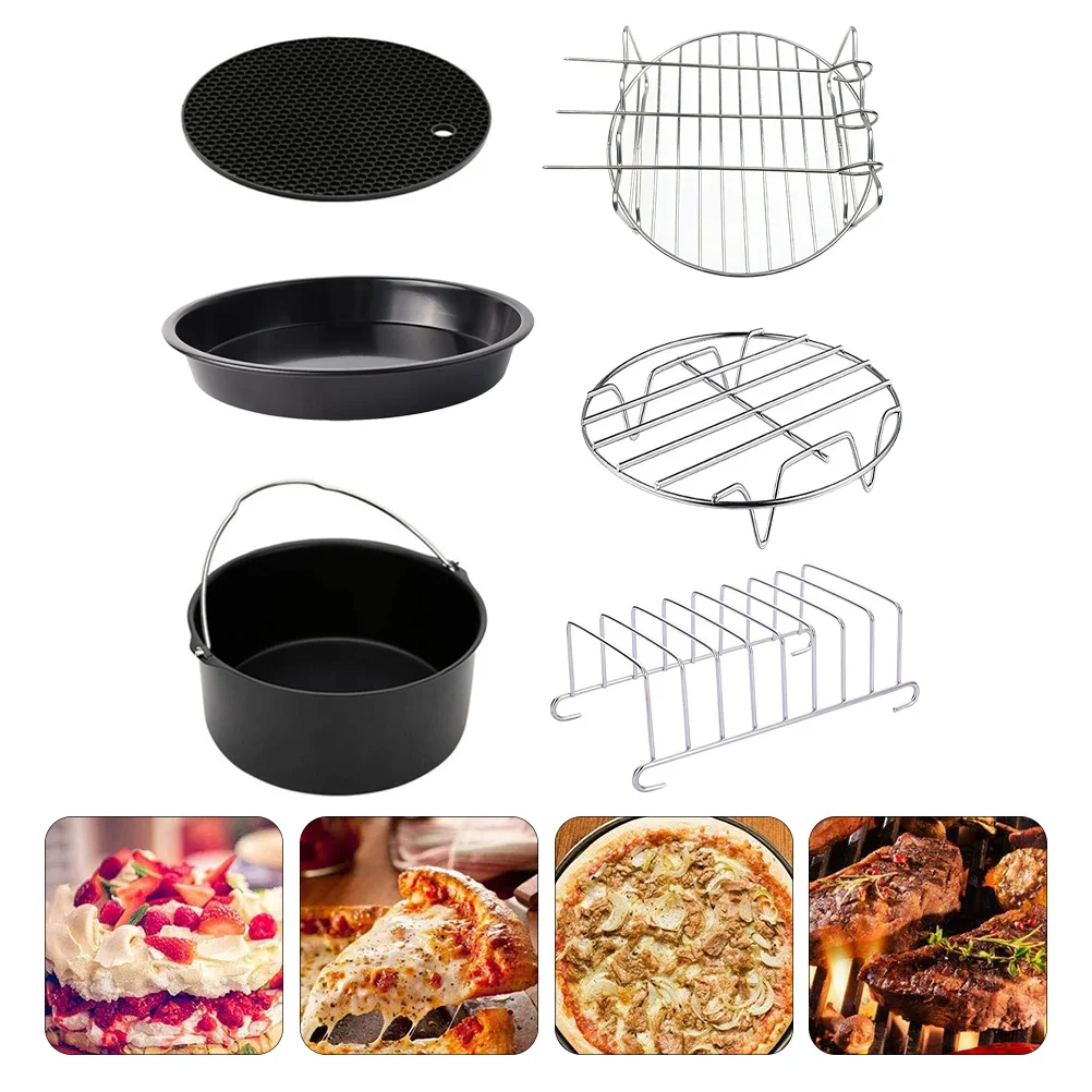 

6pcs Air Fryer Baking Accessories Toast Rack Cake Skewers Rack (8 inch)