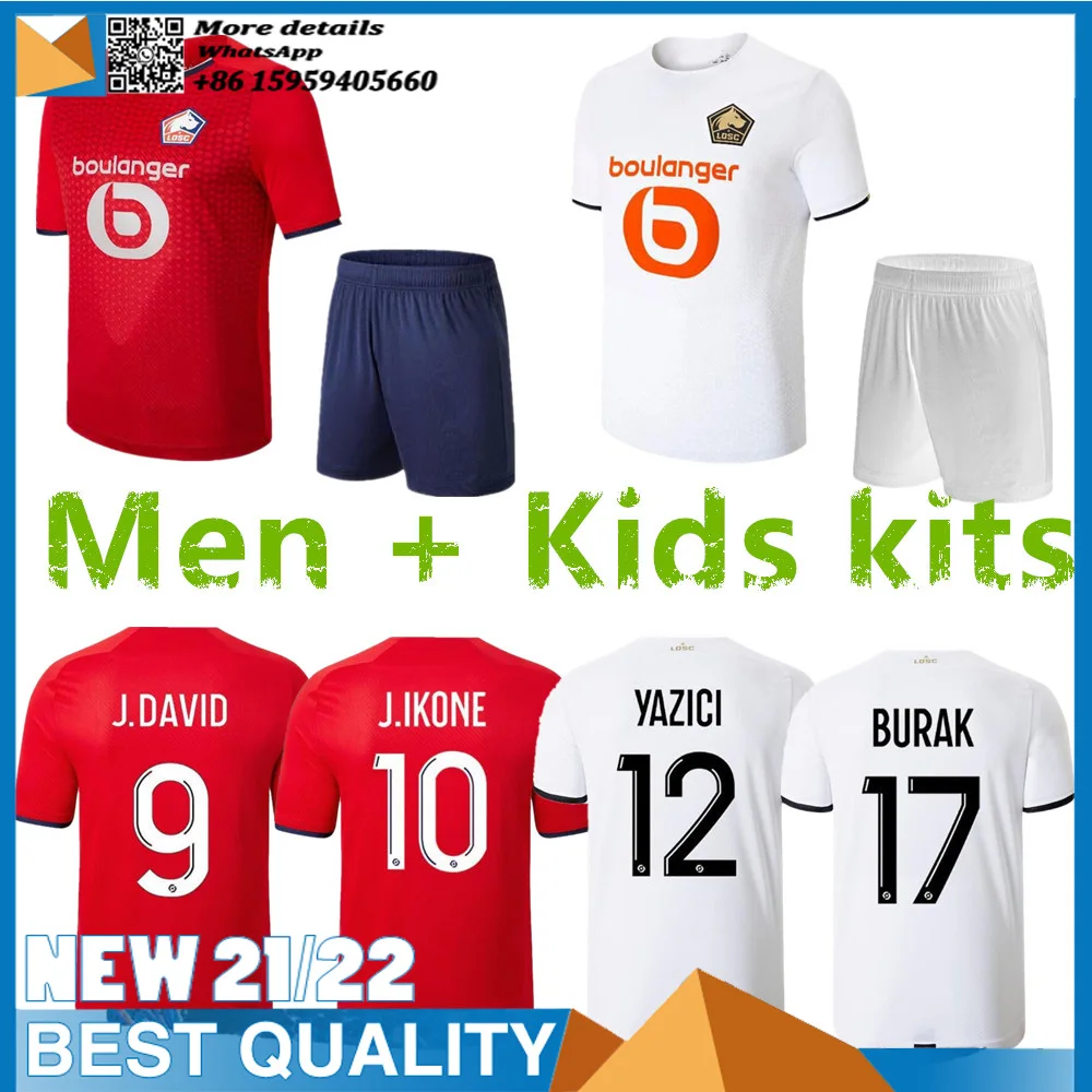 

2021 2022 maillot de foot LOSC Lille men kids football shirts DAVID FONTE BURAK BAMBA YAZICI 21 22 JIKONE R.SANCHES jerseys