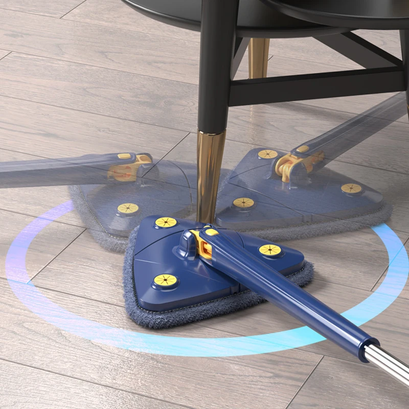 

Triangle 360 Cleaning Mop Clean Tiles and Walls Household Ceiling Telescopic Brush Tool Self-draining