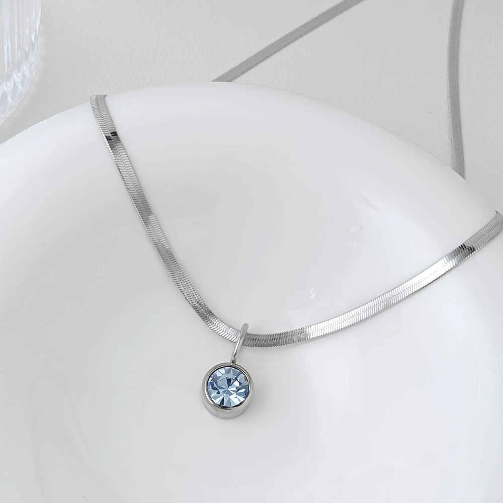 Простое женское ожерелье-подвеска из нержавеющей стали серебряного цвета 10 шт.