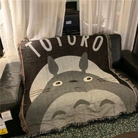 my neighbor totoro towel blanket cartoon anime throw blanket home textile polyestercotton knitted blanket bedspread for bed