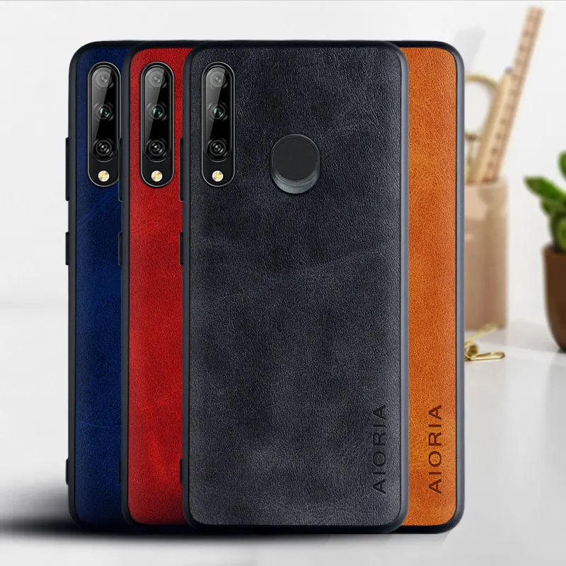 

case for huawei p30 lite pro funda Luxury Vintage leather skin with TPU + hard PC cover for huawei p30 lite pro case coque capa