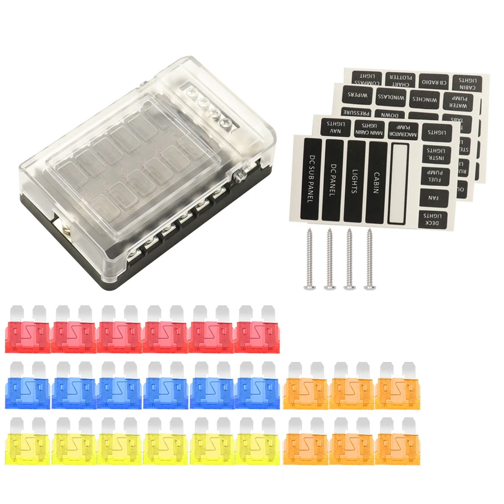 

24 шт., держатель автомобильного предохранителя с индикатором яркости