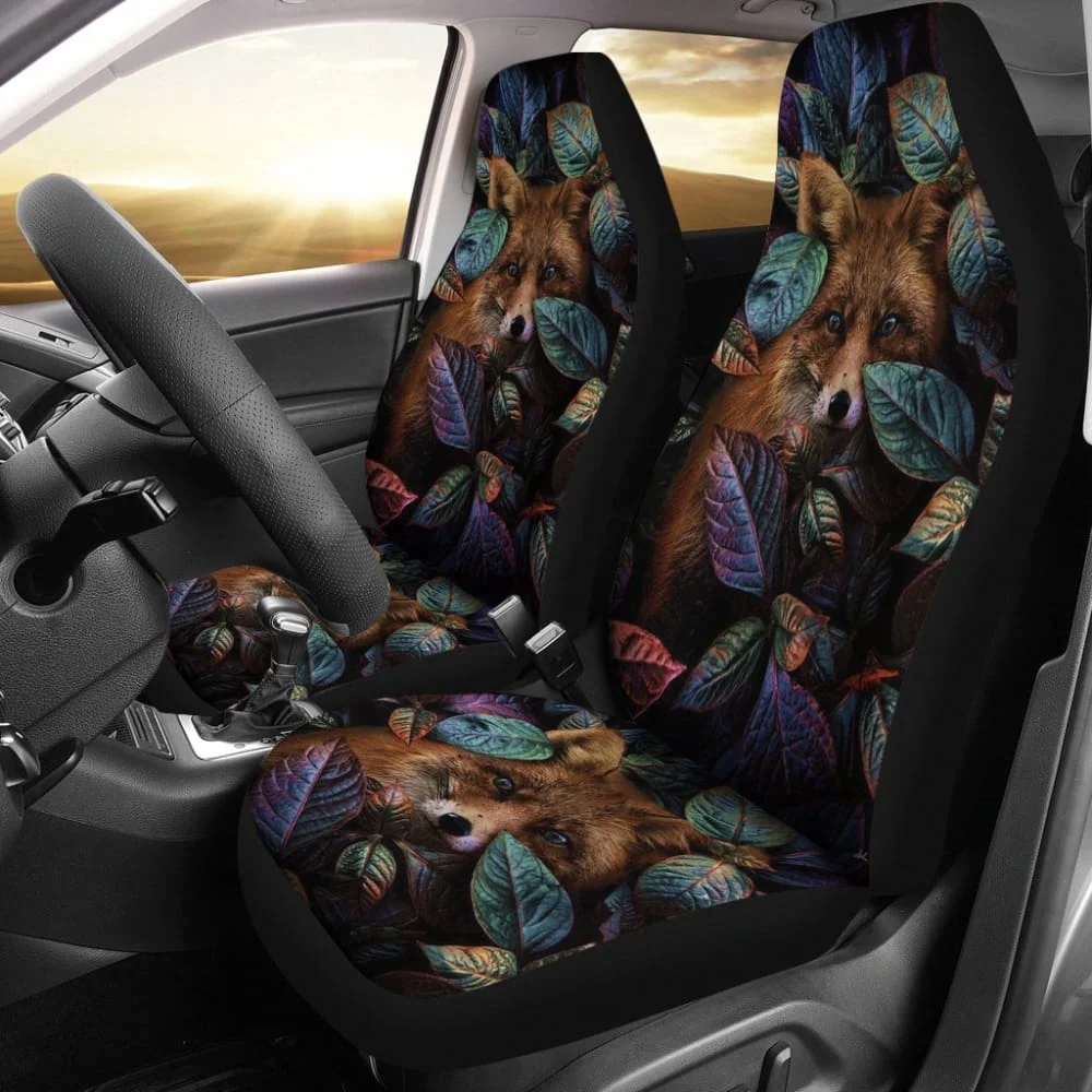 

Art Fox Nature Car Seat Covers Amazing Gift Ideas,Pack of 2 Universal Front Seat Protective Cover