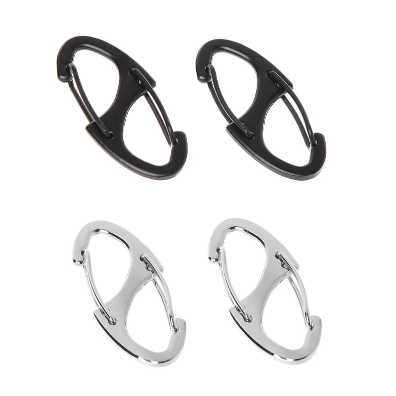 

2Pcs/set 8 Shape Carabiner Mini EDC Keychain Portable Clasp High Quality Outdoor Hook Hang Buckle