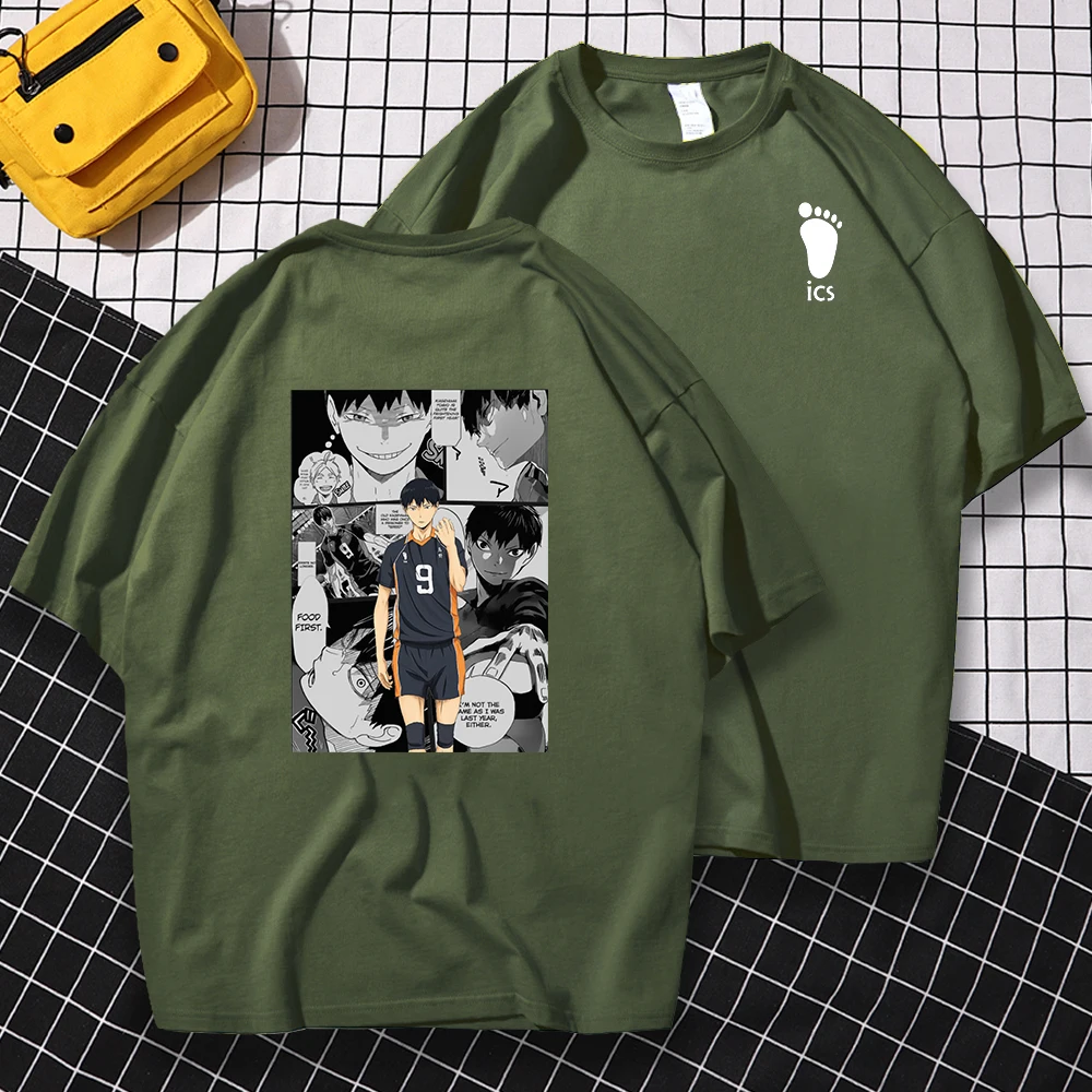 

Casual Anime Character Double-Sided Printing Man's T-Shirt Summer Cotton T Shirt Fashion Streetwear Crewneck Loose Tops Man