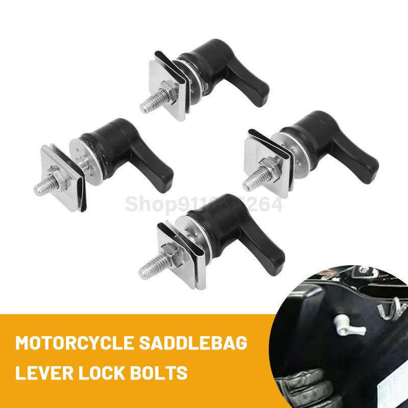 

Motorcycle Saddlebag Lever Lock Bolt Nut Kit Mounting Set Motocross For Harley Touring Dyna CVO Road Glide Breakout Deluxe 01-20