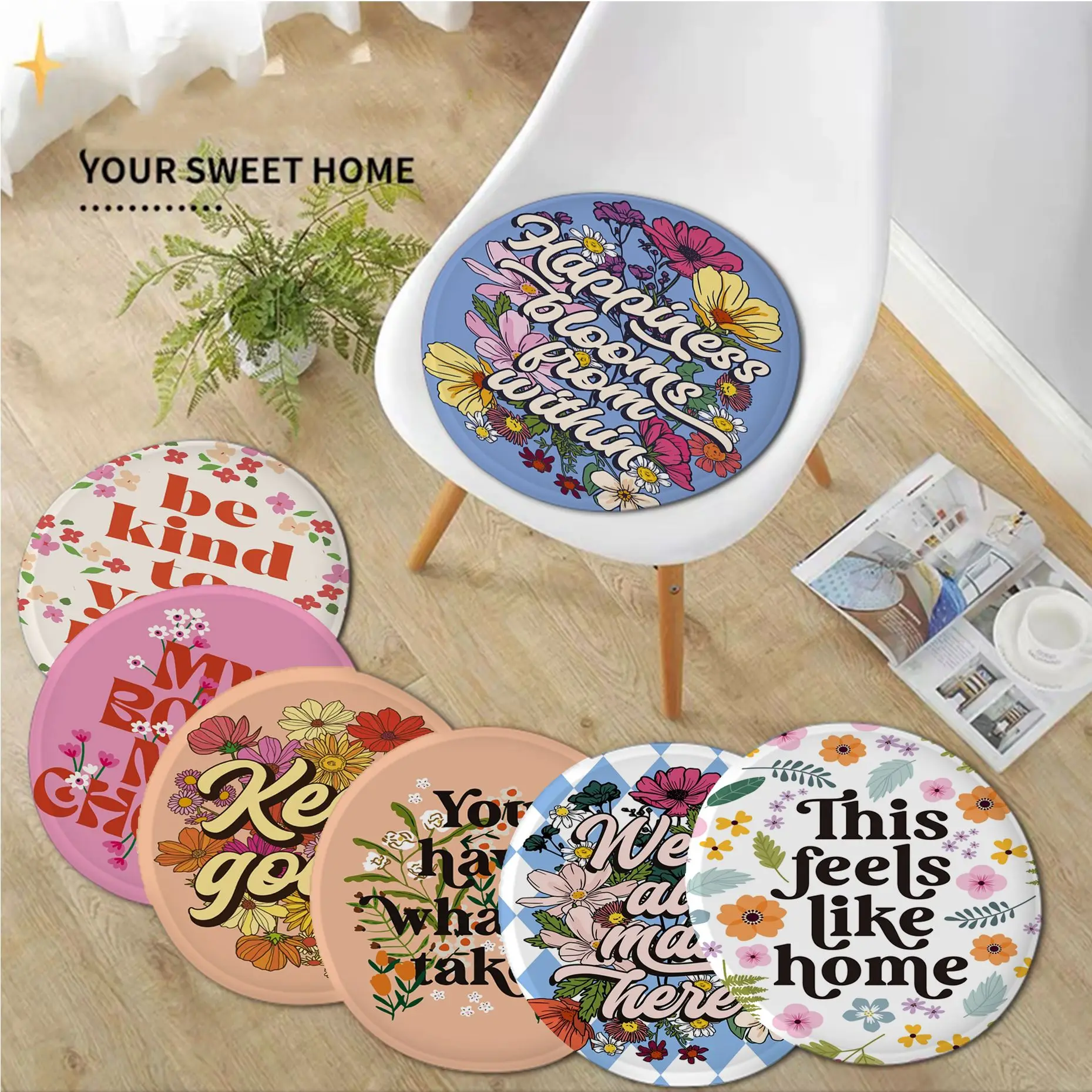 

Вдохновляющие цитаты, искусство, скандинавский принт, коврик на стул, мягкая подушка, подушка на сиденье для обеда, патио, дома, офиса, уличны...