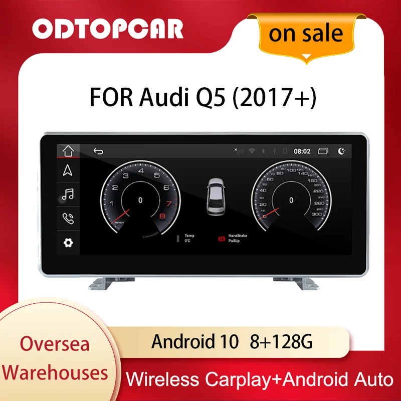 

10.25" Android 10 Multimedia Player 8+128 For Audi Q5 2017+ GPS Navigation Carplay Auto Google