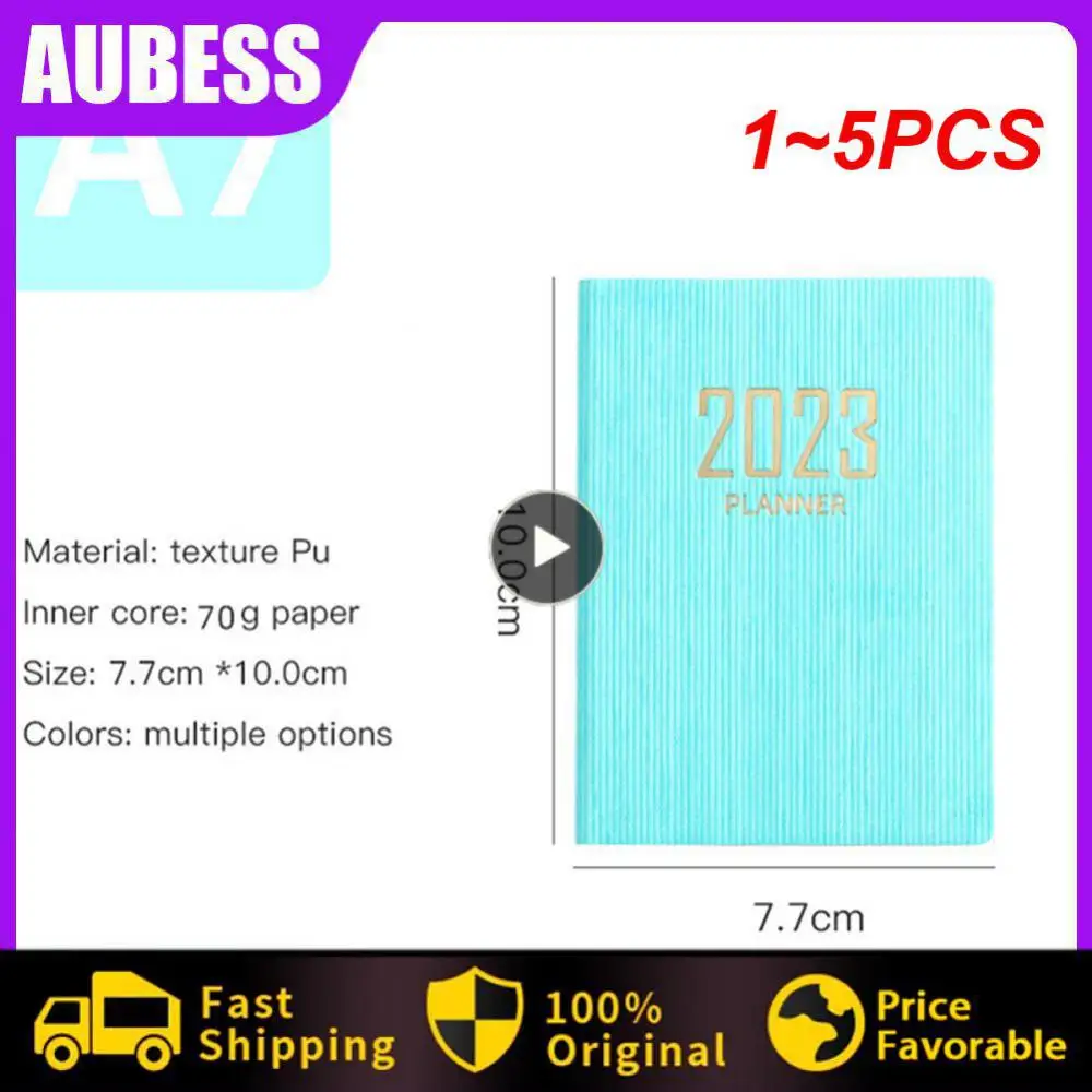 

1~5PCS A7 Mini Notebook 365 Portable Pocket Notepad Daily Weekly Agenda Planner Notebooks Stationery Office School Supplies