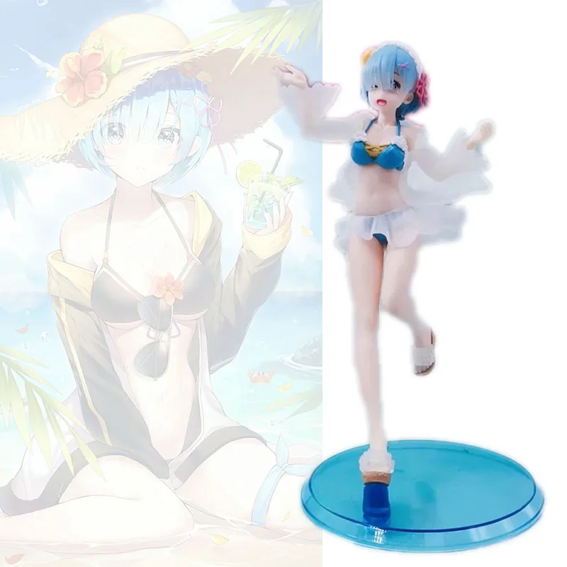

Re:Life In A Different World From Zero Rem Swimsuit Standing PVC 23cm Figure Anime Sexy Collection Model Doll Toy Desk Ornament