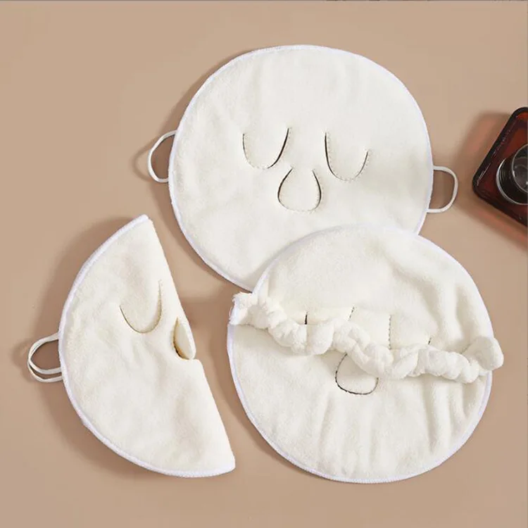 

Hydrating Hot Compress Towel Portable With Removable Strap Coral Fleece Reusable Beauty Supplies Thickened For Household